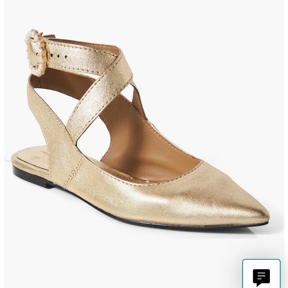 Free People Gold Flats
